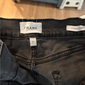 Frame Denim Women's Cropped Jeans - Black